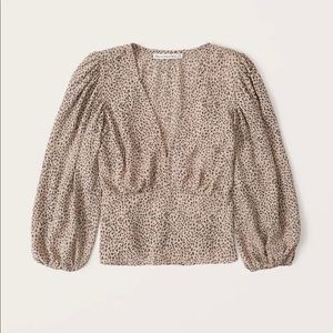 Abercrombie Leopard Print Blouse